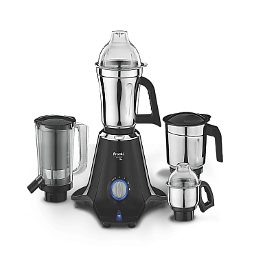 Preethi Taurus Plus 1000 Watts , 4 Jars with Super Extractor, 5 Yr Motor Warranty (Black)